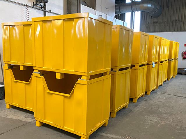 Vådlakering af åben container